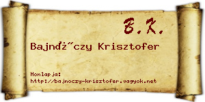Bajnóczy Krisztofer névjegykártya