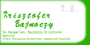 krisztofer bajnoczy business card